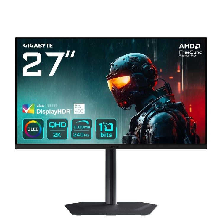 Gigabyte MO27Q2 27" OLED QHD 240Hz 0.03ms Gaming Monitor