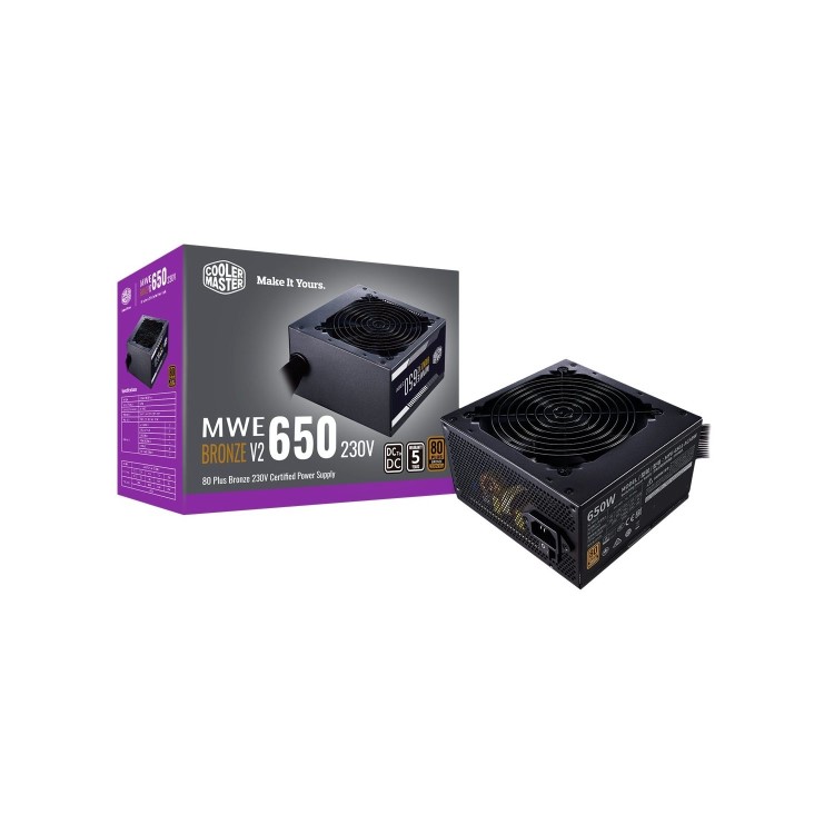 Cooler Master MWE BRONZE V2 230V 650W Non Modular A/UK Cable Power Supply