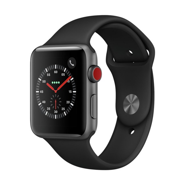 Grade A Apple Watch Sport Series 3 GPS + Cellular 42mm Space Grey Aluminium Case with Black Sport 