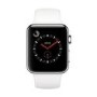 Apple Watch Series 3 GPS + Cell 42mm Stainless Steel Case with Soft White Sport Band