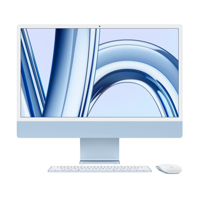 Apple iMac 2023 M3 8 Core CPU 10 COre GPU 8GB 256GB SSD 24 Inch 4.5K All-in-One - Blue