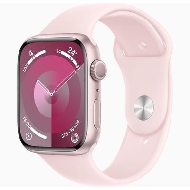 Apple Watch Series 9 GPS 41mm Pink Aluminium Case with Light Pink Sport Band - S/M