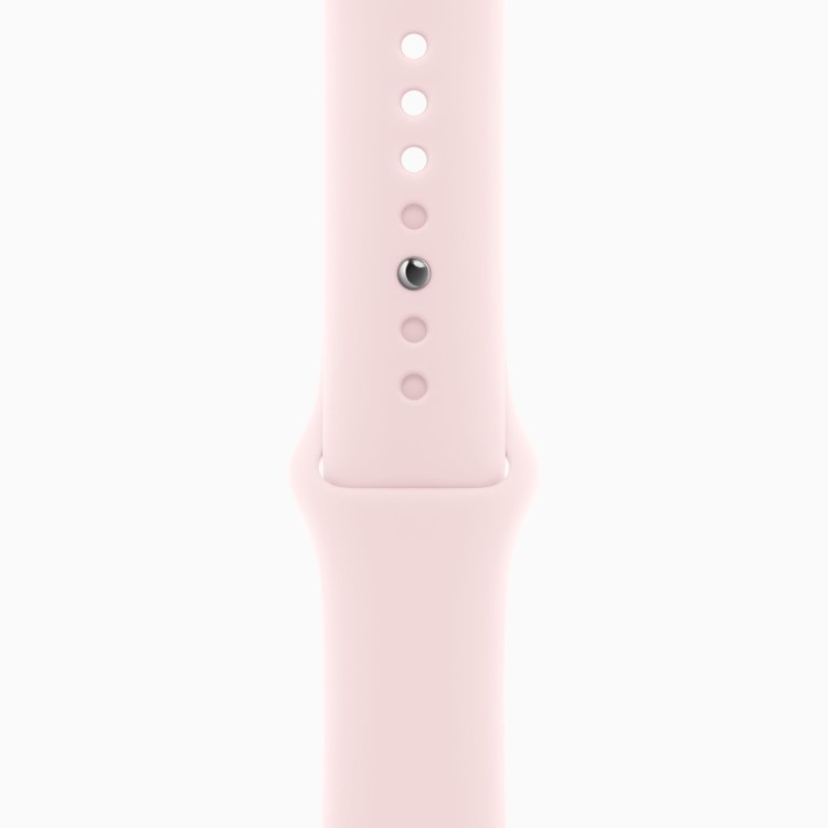 Apple Watch Series 9 GPS 45mm Pink Aluminium Case with Light Pink Sport Band - M/L