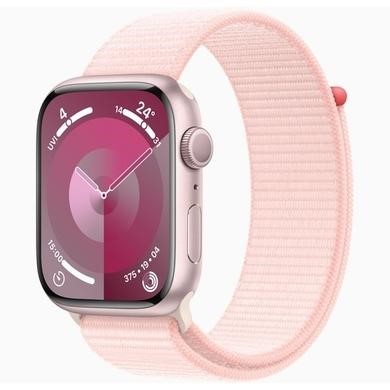 Apple Watch Series 9 GPS 45mm Pink Aluminium Case with Light Pink Sport Loop