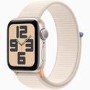 Apple Watch SE 2nd Gen GPS 44mm Starlight Aluminium Case with Starlight Sport Loop