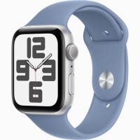 Apple Watch SE (2nd Gen) GPS 44mm Silver Aluminium Case with Storm Blue Sport Band - M/L Apple Watch SE (2nd Gen) GPS 44mm Silver Aluminium Case with Storm Blue Sport Band - M/L