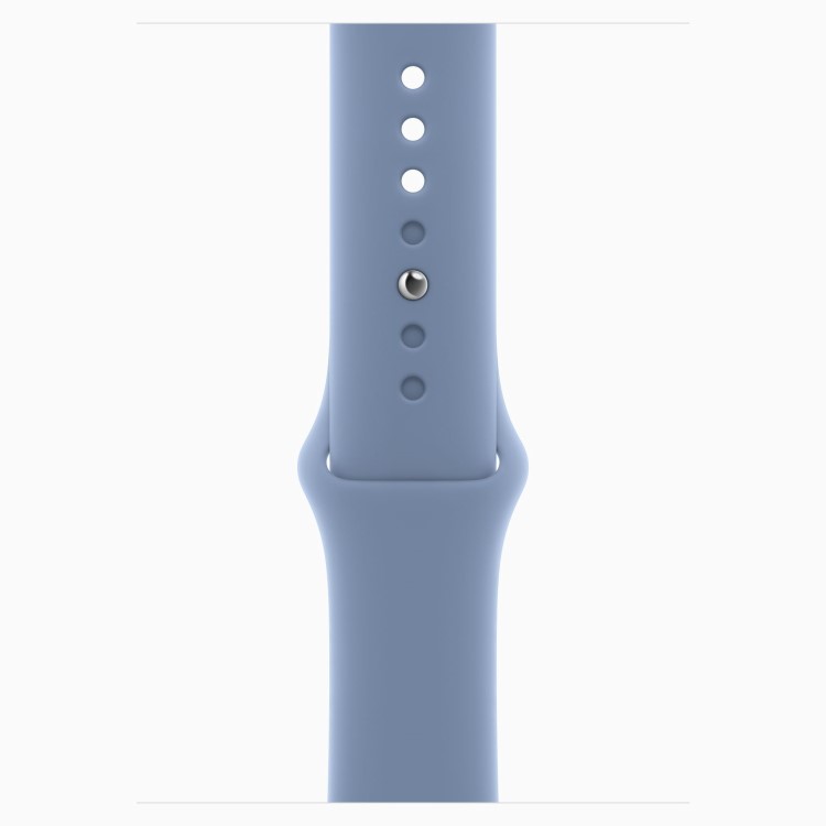 Apple Watch SE (2nd Gen) GPS 44mm Silver Aluminium Case with Storm Blue Sport Band - M/L