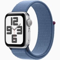 Apple Watch SE 2nd Gen GPS 40mm Silver Aluminium Case with Winter Blue Sport Loop Apple Watch SE 2nd Gen GPS 40mm Silver Aluminium Case with Winter Blue Sport Loop
