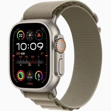 Apple Watch Ultra 2 GPS + Cellular 49mm Titanium Case with Olive Alpine Loop - Small