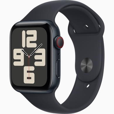 Apple Watch SE (2nd Gen) GPS + Cellular 44mm Midnight Aluminium Case with Midnight Sport Band - S/M