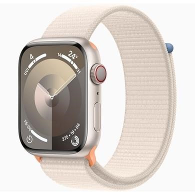 Apple Watch Series 9 GPS + Cellular 41mm Starlight Aluminium Case with Starlight Sport Loop