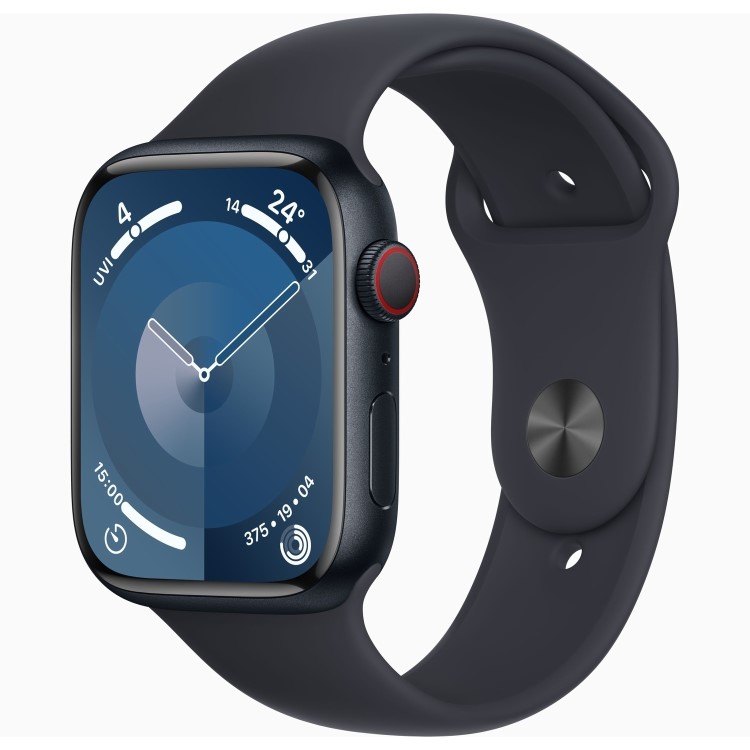 GRADE A1 - Apple Watch Series 9 GPS + Cellular 41mm Midnight Aluminium Case with Midnight Sport Band - S/M