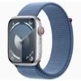 Apple Watch Series 9 GPS + Cellular 41mm Silver Aluminium Case with Winter Blue Sport Loop