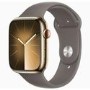 Apple Watch Series 9 GPS + Cellular 41mm Gold Stainless Steel Case with Clay Sport Band - S/M