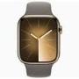 Apple Watch Series 9 GPS + Cellular 41mm Gold Stainless Steel Case with Clay Sport Band - S/M