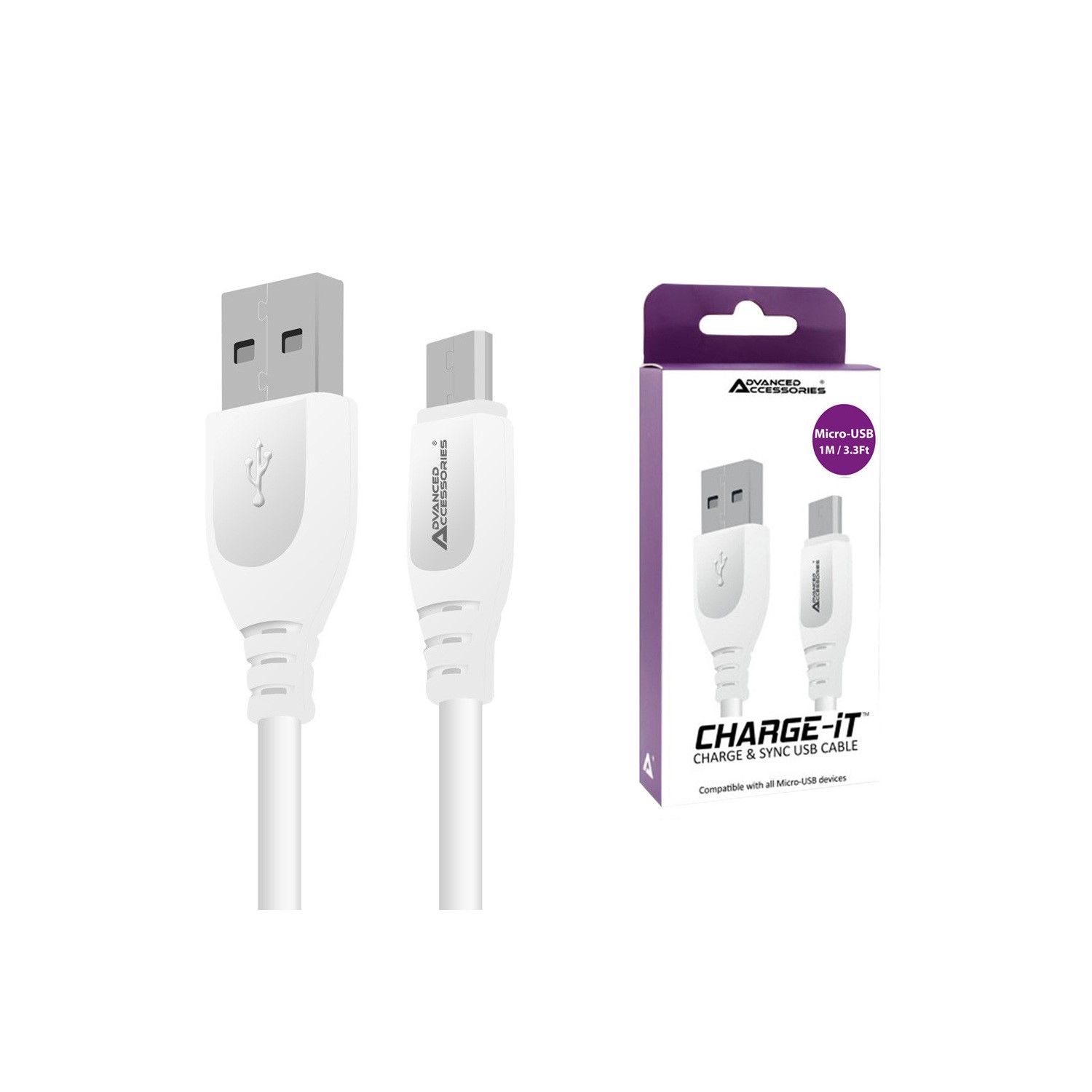 CHARGE IT 1 Metre USB MicroUSB Cable