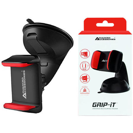 Grip-It Universal In-Car Phone Suction Mount - Black