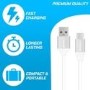 CHARGE-IT Premium 1 Metre USB-A to USB-C Cable - White
