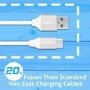 CHARGE-IT Premium 1 Metre USB-A to USB-C Cable - White