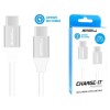 AA CHARGE-IT 1 Metre USB-C to USB-C Cable White