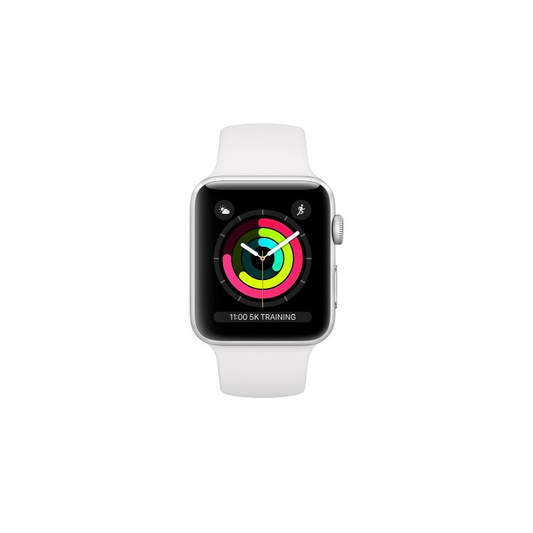 Apple Watch Series 3 GPS 38mm Silver Aluminium Case with White Sport Band