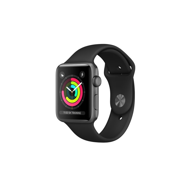 Apple Watch Series 3 GPS + Cellular 38mm Space Grey Aluminium Case with Black Sport Band