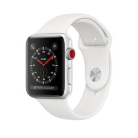 Apple Watch Series 3 GPS + Cellular 42mm Silver Aluminium Case with White Sport Band