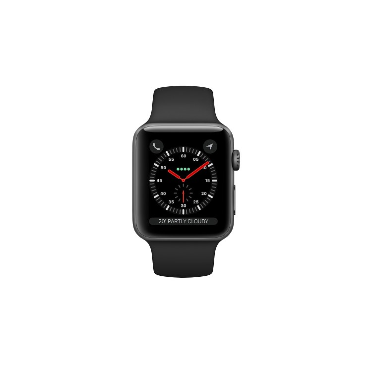 Apple Watch Series 3 GPS + Cellular 42mm Space Grey Aluminium Case with Black Sport Band