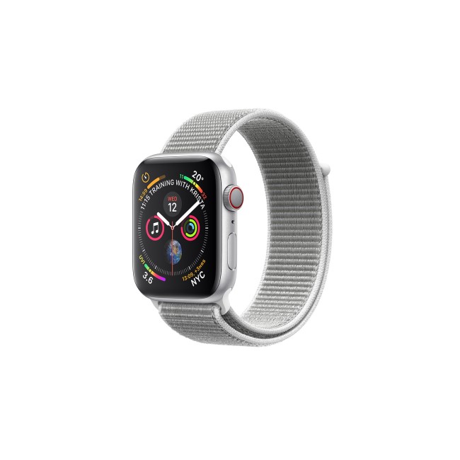 Apple Watch Series 4 GPS + Cellular 40mm Silver Aluminium Case with Seashell Sport Loop