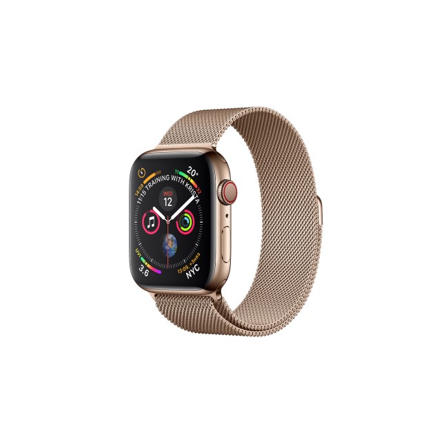 Apple Watch Series 4 GPS + Cellular 40mm Gold Stainless Steel Case with Gold Milanese Loop