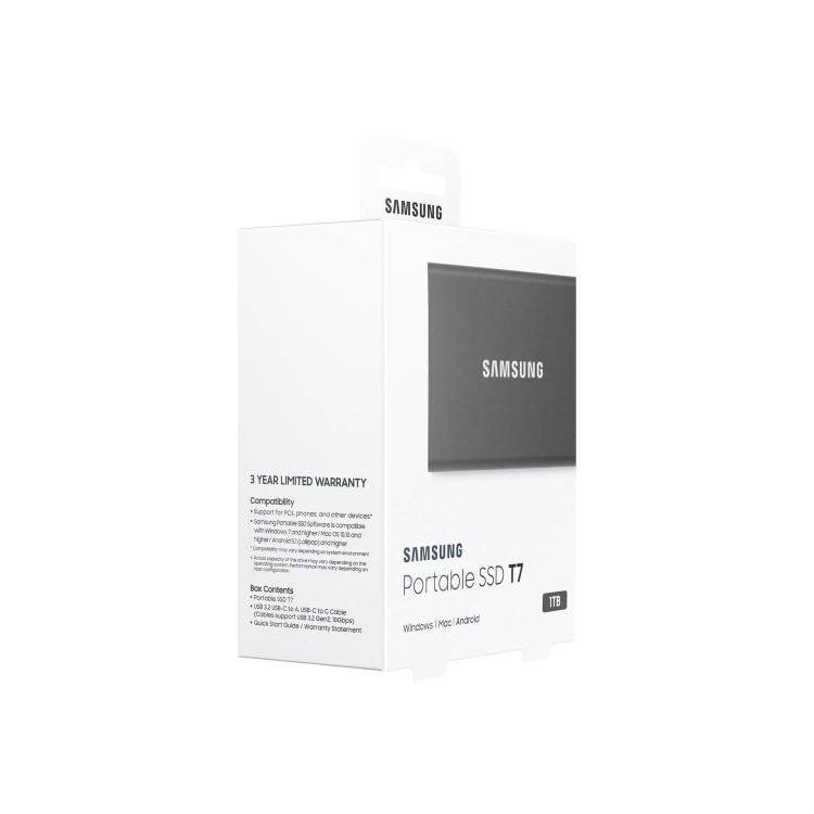 Samsung T7 External Portable SSD 1TB - Grey
