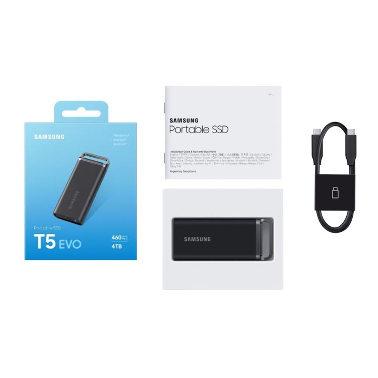 Samsung T5 EVO NVMe 4TB USB 3.2 External SSD