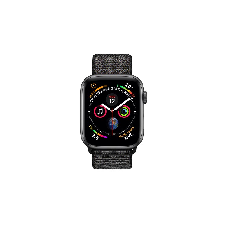 Apple Watch Series 4 GPS 44mm Space Grey Aluminium Case with Black Sport Loop