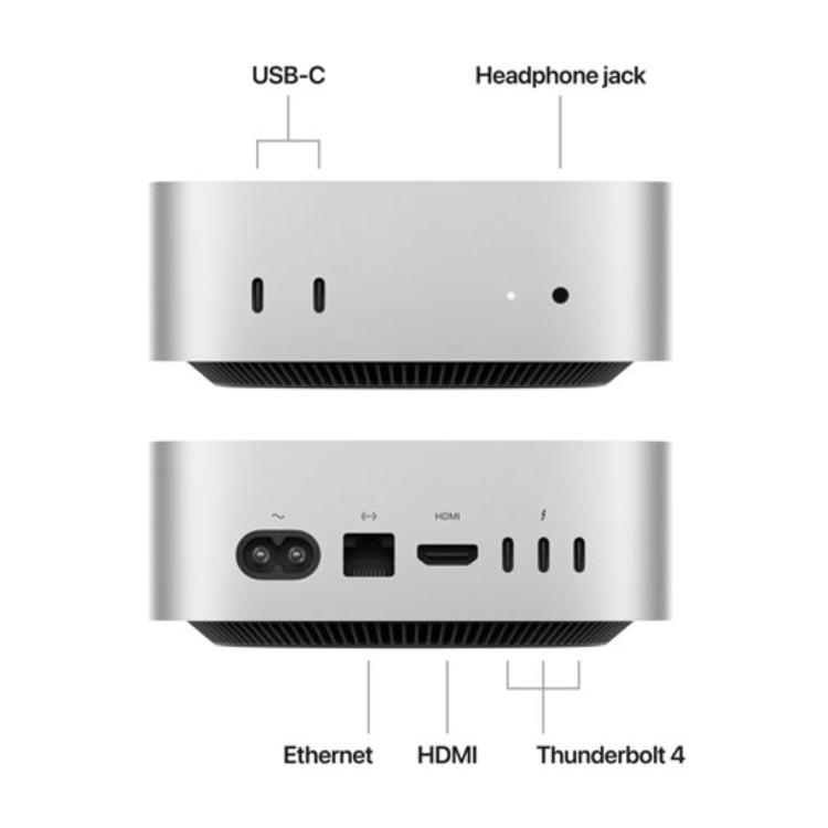 Apple Mac Mini M4 16GB RAM 512GB SSD 10-Core GPU - Silver