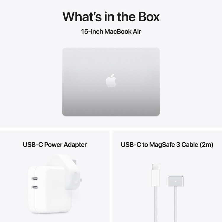 Apple MacBook Air 15 Inch M4 16GB RAM 512GB SSD 2025 - Silver