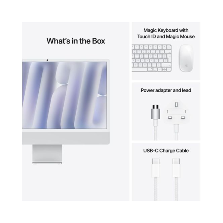 Refurbished Apple iMac M4 16GB 512GB SSD 24 Inch All-in-One - Silver