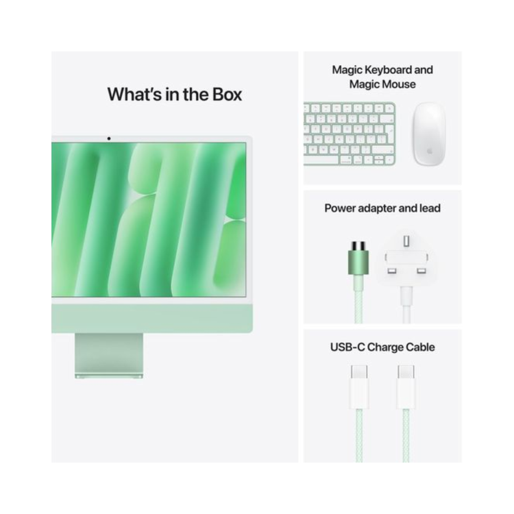 Apple iMac 2024 M4 10-Core 16GB RAM 512GB SSD 24 Inch 4.5K All-in-One PC - Green