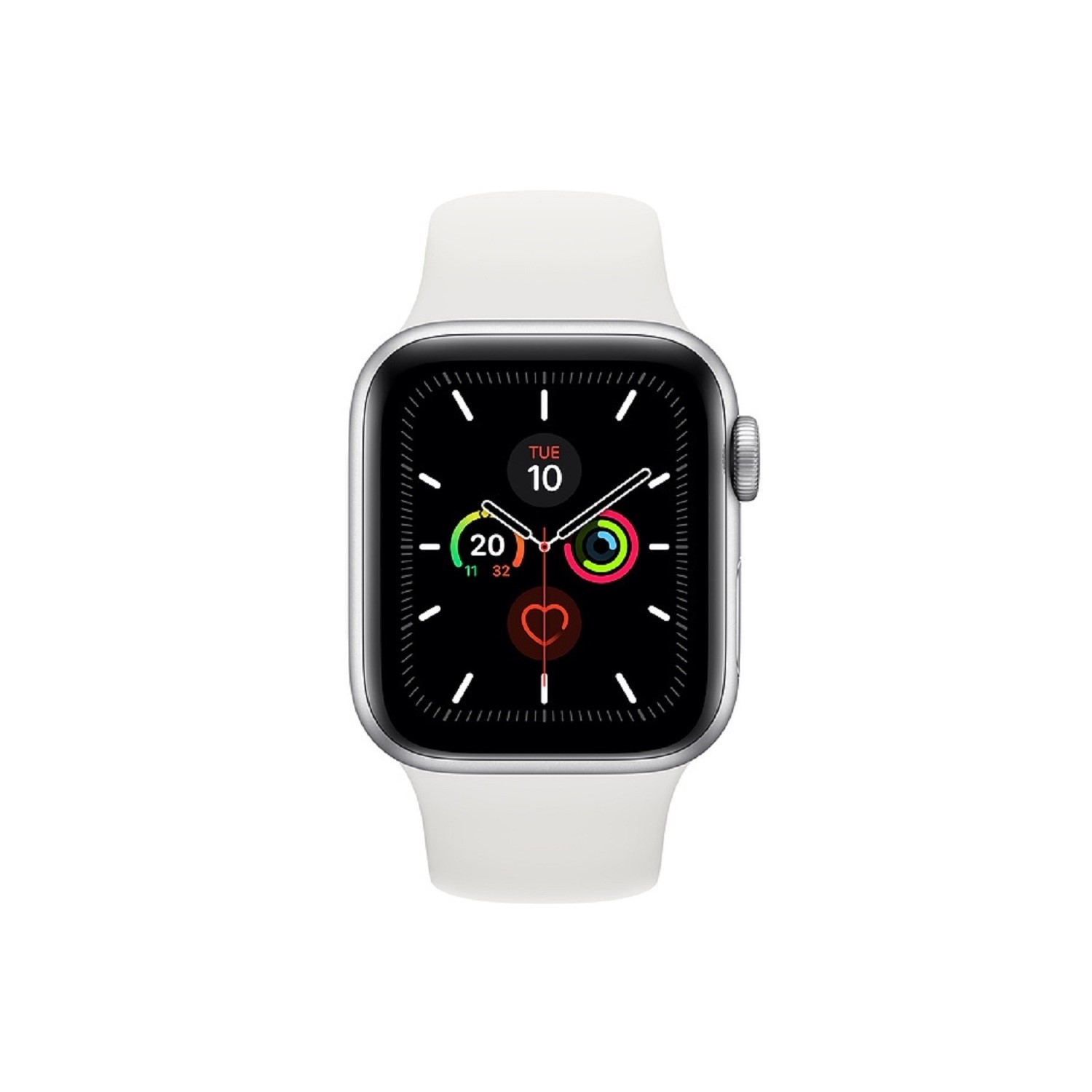 Apple Watch Series 5 GPS 40mm Silver Aluminium Case with White