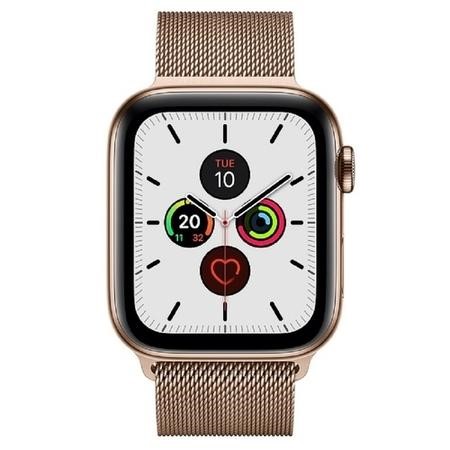 apple watch 4 gold stainless steel case with gold milanese loop