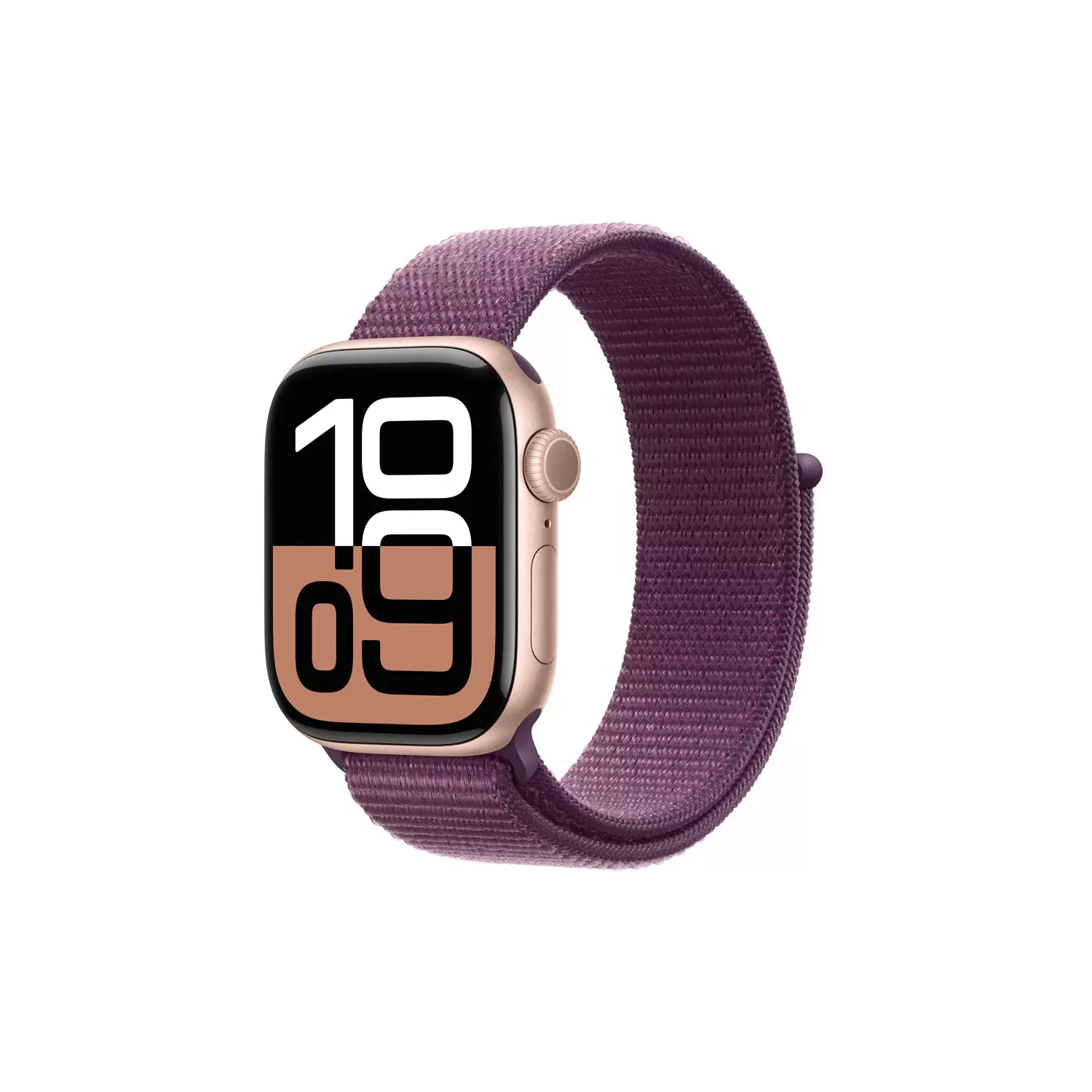 Watch Series 10 GPS 42mm Rose Gold Aluminium Case Plum Sport Loop