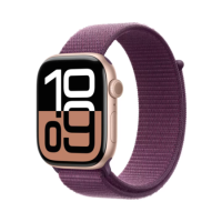 Apple Watch Series 10 GPS 46mm Rose Gold Aluminium Case with Plum Sport Loop Apple Watch Series 10 GPS 46mm Rose Gold Aluminium Case with Plum Sport Loop