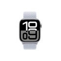 MWX53QA/A Apple Watch Series 10 GPS + Cellular 42mm Silver Aluminium Case with Blue Cloud Sport Loop