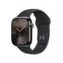 Apple Watch Series 10 GPS + Cellular 42mm Slate Titanium Case with Black Sport Band - M/L