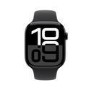 Apple Watch Series 10 GPS + Cellular 46mm Jet Black Aluminium Case with Black Sport Band - S/M