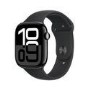 Apple Watch Series 10 GPS + Cellular 46mm Jet Black Aluminium Case with Black Sport Band - M/L