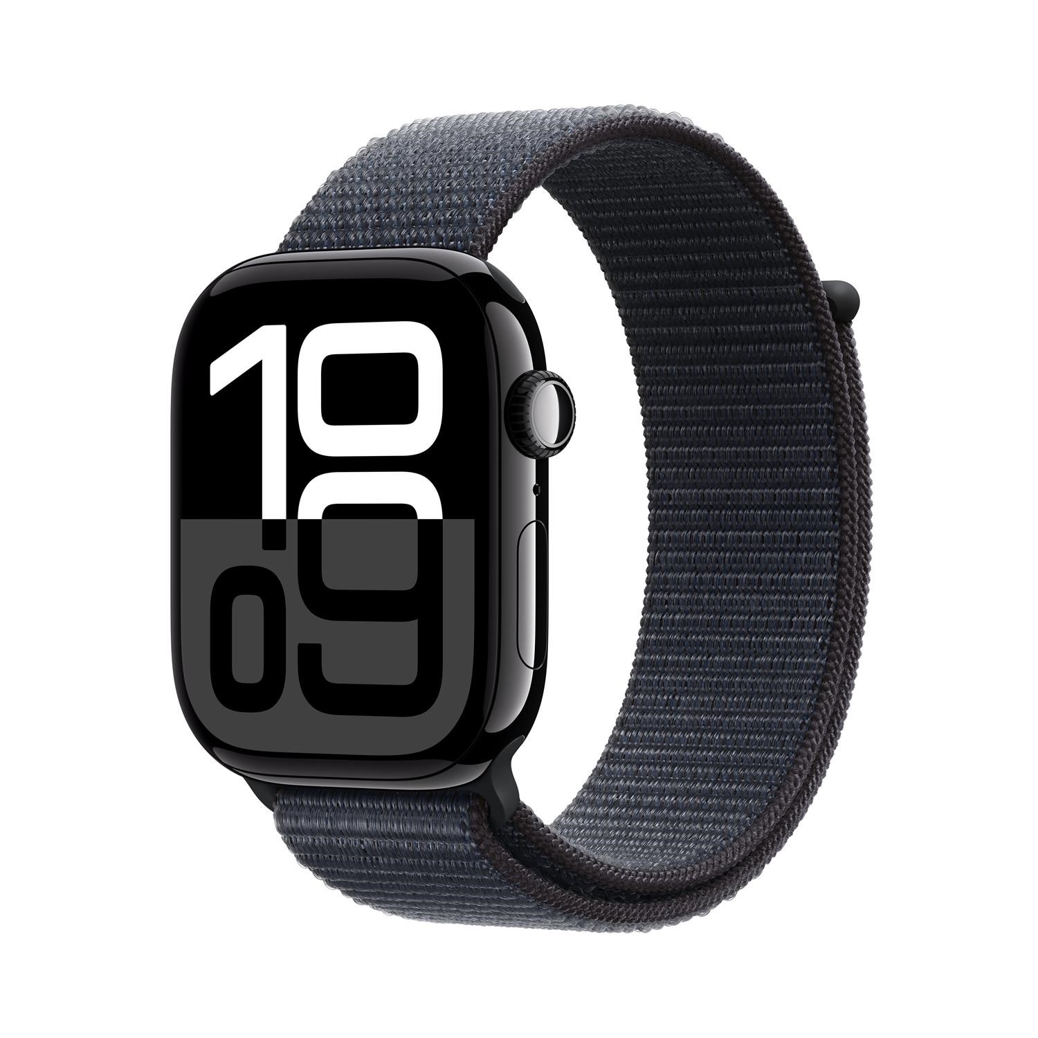 Watch Series 10 GPS + Cellular 46mm Jet Black Aluminium Case Ink Sport Loop