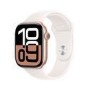 Apple Watch Series 10 GPS + Cellular 46mm Rose Gold Aluminium Case with Light Blush Sport Band - M/L