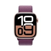 Apple Watch Series 10 GPS + Cellular 46mm Rose Gold Aluminium Case with Plum Sport Loop Apple Watch Series 10 GPS + Cellular 46mm Rose Gold Aluminium Case with Plum Sport Loop