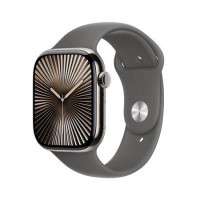 Apple Watch Series 10 GPS + Cellular 46mm Natural Titanium Case with Stone Grey Sport Band - M/L Apple Watch Series 10 GPS + Cellular 46mm Natural Titanium Case with Stone Grey Sport Band - M/L