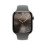 Apple Watch Series 10 GPS + Cellular 46mm Natural Titanium Case with Stone Grey Sport Band - M/L